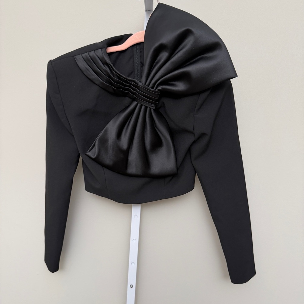 RONNY KOBO Arlet Bow Top - Black size S - Picture 4 of 8